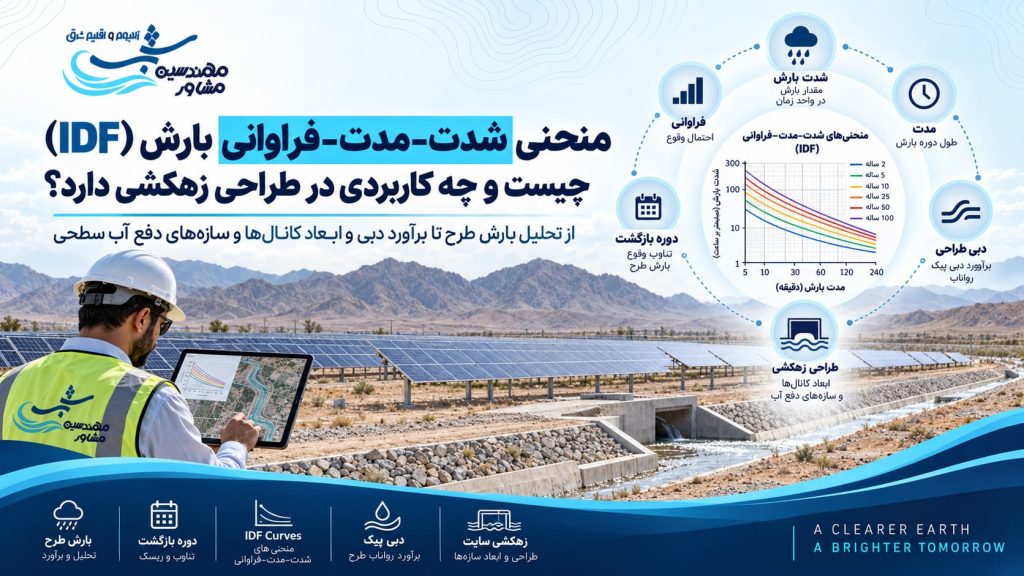 منحنی شدت–مدت–فراوانی بارش (IDF) چیست و چه کاربردی در طراحی زهکشی دارد؟
